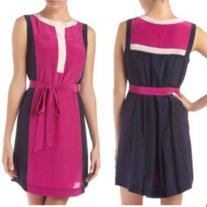 Tory Burch Angie Color Block Silk Dress